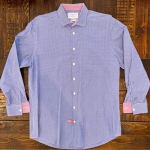 Charles Tyrwhitt Blue and White Check Dress Shirt. Neck 16.5/ Sleeve 33. EUC.
